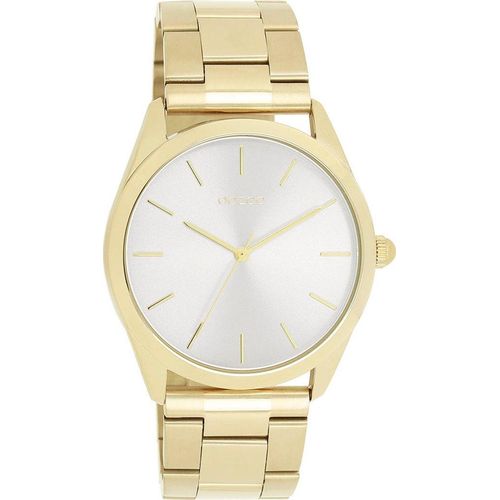 Quarzuhr OOZOO, gold (goldfarben, silberfarben), Armbanduhren, Damen, Armbanduhr, Damenuhr, Herrenuhr, Edelstahlarmband, analog