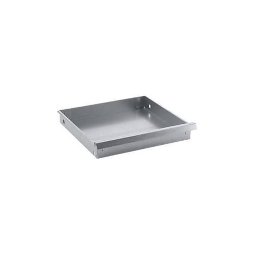 Schublade, für Materialschrank MS mit Mitteltrennwand, B 600 x T 458 x H 75 mm, Stahlblech, silber