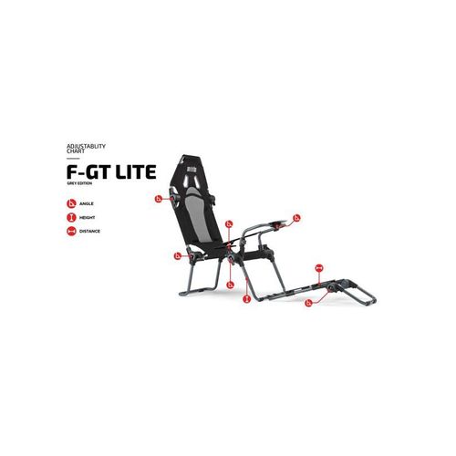 Next Level Racing F-GT Lite Formula and GT Foldable Simulator Cockpit- Grey - Miscellaneous