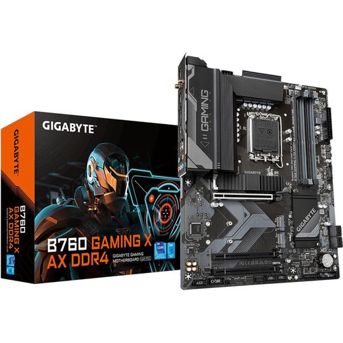 Gigabyte B760 GAMING X AX DDR4 - 1.X - Motherboard - micro ATX - LGA1700-Sockel - B760 Chipsatz - USB 3.2 Gen 2, USB-C 3.2 Gen2, USB 3.2 Gen 1, USB-C 3.2 Gen 1 - 2.5 Gigabit LAN, Wi-Fi 6E, Bluetooth - Onboard-Grafik (CPU erforderlich)
