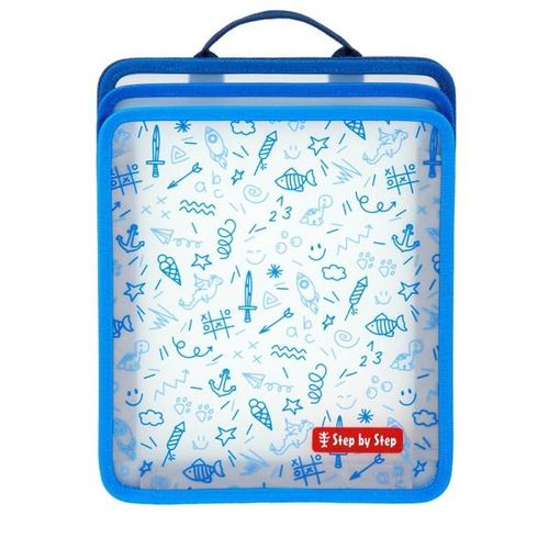 Step by Step Faltbare Heftbox-blau