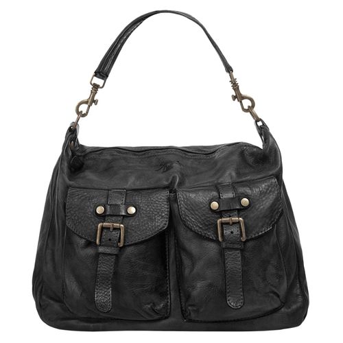Umhängetasche SAMANTHA LOOK, Damen, Gr. B/H/T: 40cm x 32cm x 17cm onesize, schwarz, Leder, vintage, Taschen, echt Leder, Made in Italy