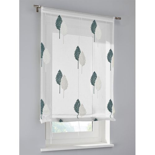 Raffrollo HEINE HOME Gr. 4, grün (salbei), B:100cm H:140cm, Raffrollos