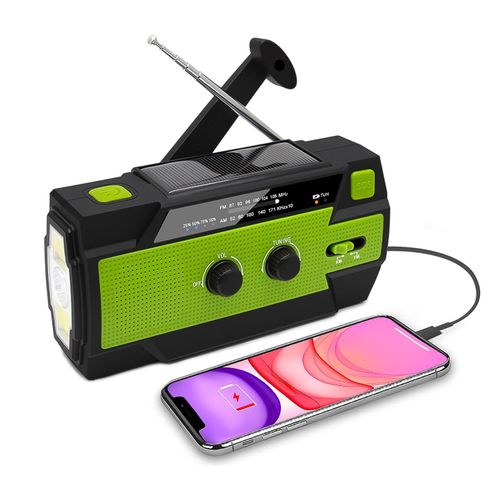 Grafner® Kurbelradio Solar USB LED Akku Camping Survival Notfallradio KR11064