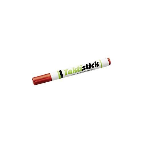 Textmarker Taktistick, für Taktifol-Taktikfolien/Taktiboards, Keilspitze, Schreibfarbe Rot, 1 Stück