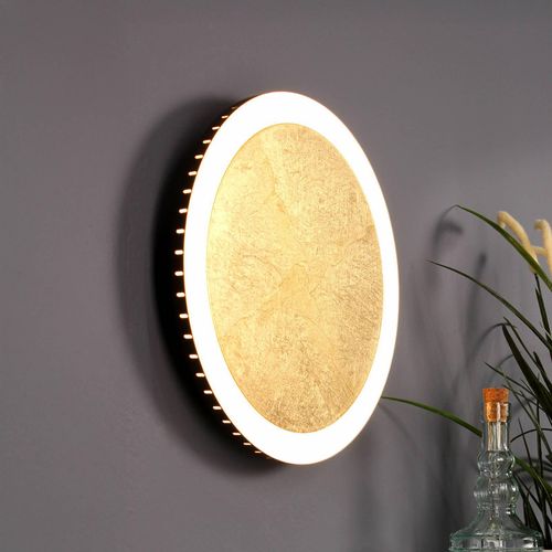 LED-Wandleuchte Moon Ø 40 cm, gold