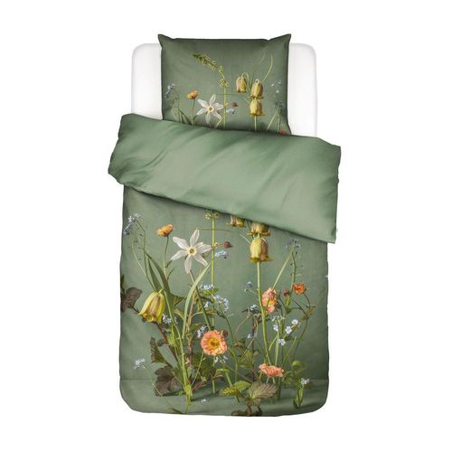 Essenza Bettwäsche Ficaria , Grün , Textil , Blume , 135x200 cm , Gots , Schlaftextilien, Bettwäsche, Bettwäsche, Satin-Bettwäsche