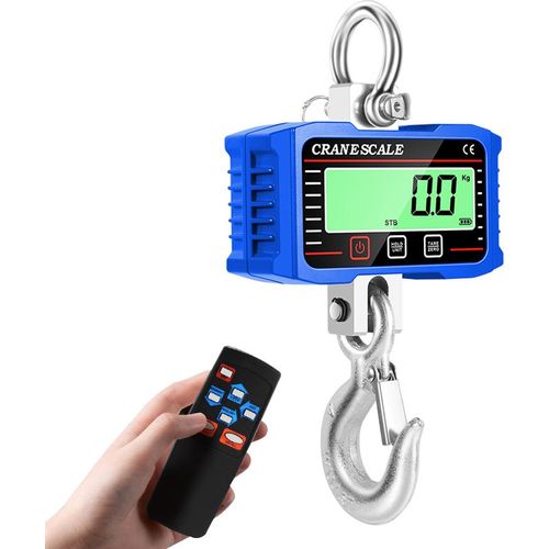 Digitales LCD-Display 2000kg Crance Skala tragbare elektronische Heavy Duty Gewicht Haken Kran Industriequalität Wiegen Meter mit 3-Einheit Umrechnungsfunktion