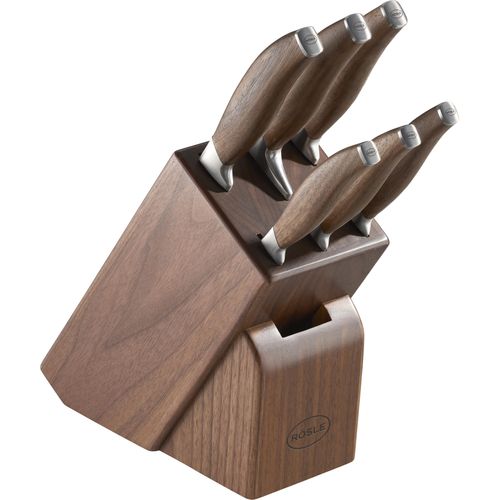 Messerblock RÖSLE "Passion", braun, B:12,5cm H:36cm, Messerblöcke, Messerblock, Echtholz