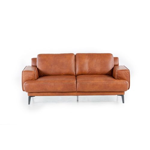 2-Sitzer W.SCHILLIG, braun (cognac), B:193cm T:94cm, Sofas