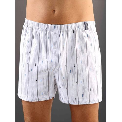 Boxershorts, Herren, Gr. 12, weiß (2x weiß, bedruckt), 100% Baumwolle, Unterhosen