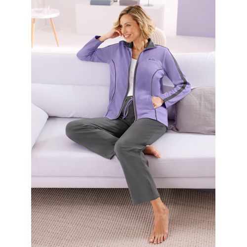 Hausanzug FEEL GOOD, Damen, Gr. 20/21, lila (lavendel, anthrazit), 60% Baumwolle, 40% Polyester, Homewear-Sets
