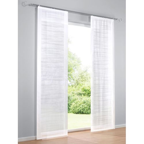 Schiebegardine HEINE HOME Gr. 2, weiß, B:60cm H:175cm, Polyester, Gardinen