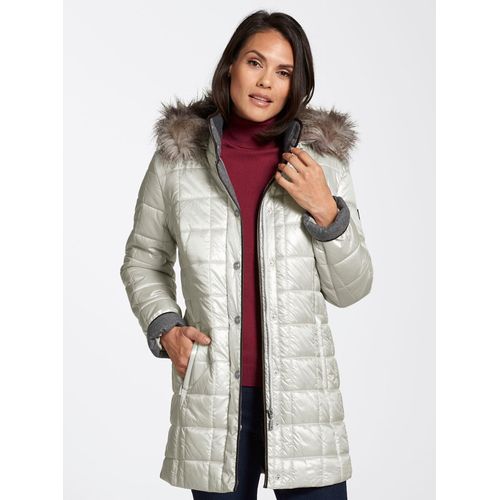 Steppjacke CASUAL LOOKS, Damen, Gr. 36, beige (ecru), 60% Polyester, 40% Polyamid, unifarben, Jacken