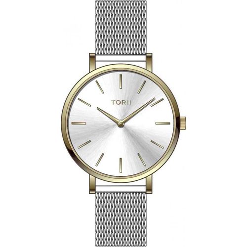 Damen Armbanduhr TORII G28SS.OG silber klassisch Fashion