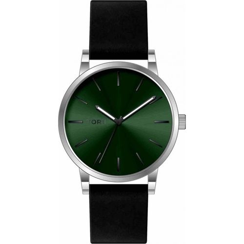 Herrenuhr TORII S41BL.FB klassisches Modell in grüner Farbe.