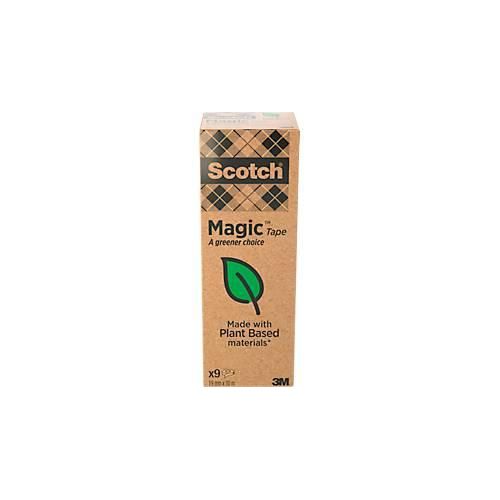 Klebeband Scotch® Magic™, universell, von Hand einreißbar, mit Scotch® Tischabrollern kompatibel, 66 % pflanzlicher Klebstoff, L 30 m x B 19 mm, 9 Rollen