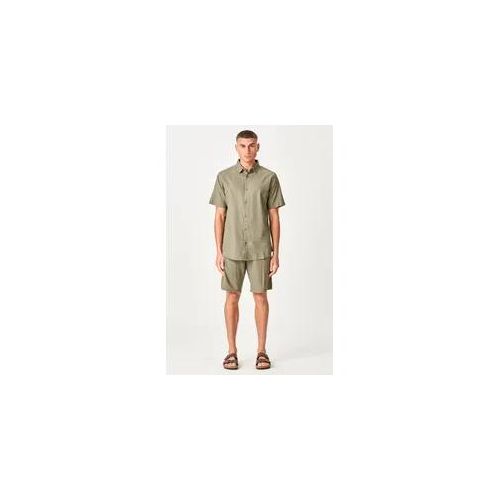 Wäsche mit kurzärärmernem Hemd + Leinen Shorts - Armee - Mann - TeeShoppen