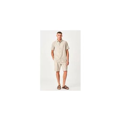 Wäsche mit kurzärärmernem Hemd + Leinen Shorts - Sand - Mann - TeeShoppen