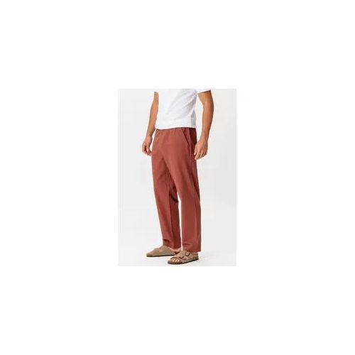 Leinen Pants - Terrakotta - Mann - TeeShoppen
