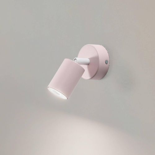 Wandstrahler Livia, rosa, 13 cm, Metall, verstellbar, GU10
