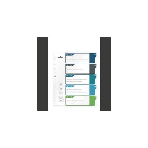 Durable 679327 Register DIN A4+ 1-5 Polypropylen Mehrfarbig 5 Registerblätter 679327