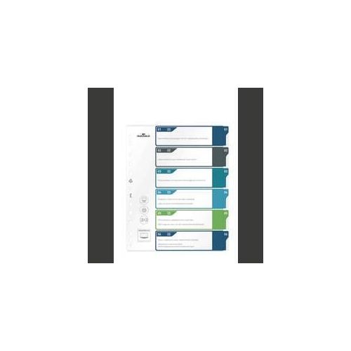 Durable 679427 Register DIN A4+ 1-6 Polypropylen Mehrfarbig 6 Registerblätter 679427