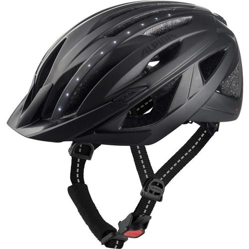 Fahrradhelm Alpina Haga LED schwarz matt, Gr.58-63