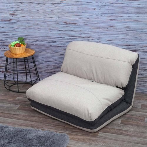 Schlafsessel HWC-E68, Schlafsofa Funktionssessel Klappsessel Relaxsessel, Stoff/Textil dunkelgrau/hellgrau