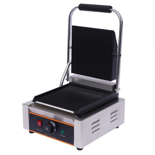 Kontaktgrill Antihaftbeschichtet Sandwichtoaster Edelstahl Elektrogrill Panini Maker Tischgrill Sandwich Maker Grillplatte Toaster BBQ Indoor Grill 1800 W