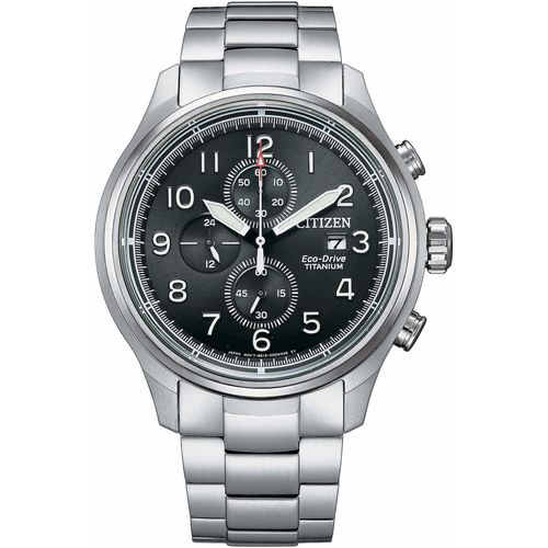 Chronograph Citizen Versilbert/Stahl Kollektion Supertitanio - mann