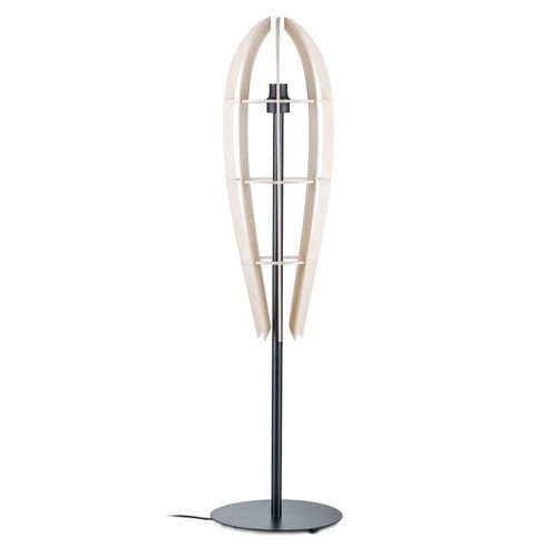 Stehlampe aus Sperrholz natur 120 cm