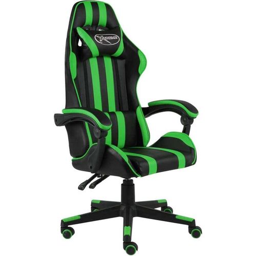 Gaming-Stuhl Schwarz und Grün Kunstleder
