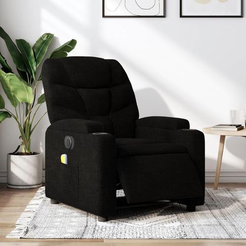 Massagesessel Fernsehsesel Elektrisch Schwarz Stoff 3204586