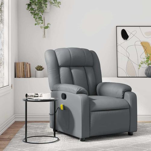 Massagesessel Grau Kunstleder 373570