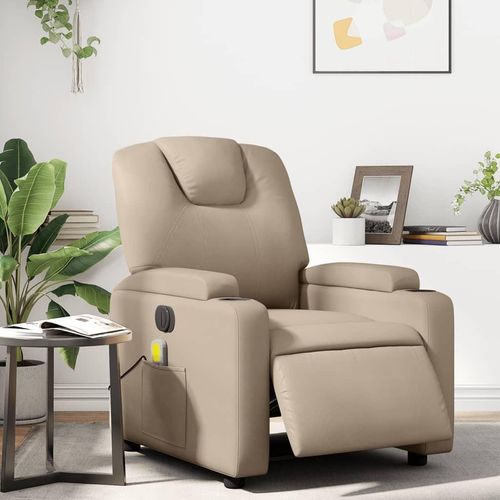 Massagesessel Fernsehsesel Elektrisch Cappuccino-Braun Kunstleder 3204429