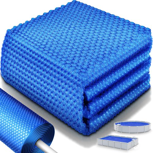 tillvex® Premium Pool Solarabdeckplane 400 µm Rund 600 cm | Solarfolie Wärmeplane zuschneidbar | Solarplane Solarabdeckung | Poolheizung Poolsolarplane für Wassererwärmung