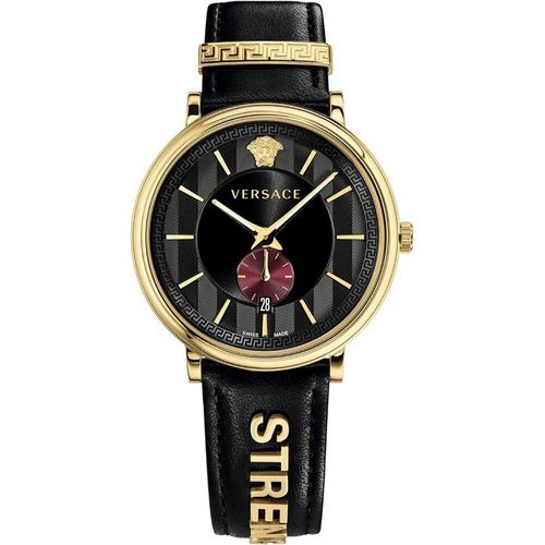 Versace Herren Uhr V-Circle Schwarz VBQ050017