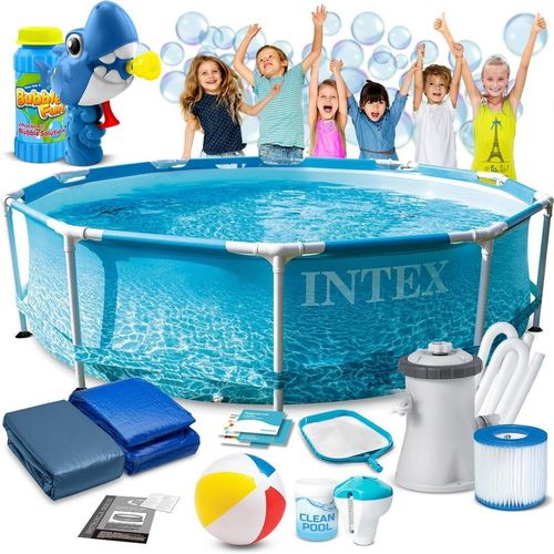 Rahmenpool 305x76 cm 16 in 1 INTEX 28208 + Seifenblasenmaschine GRATIS