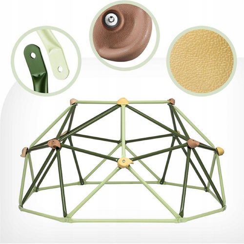 QLS Kletterkuppel aus Stahl Klettergerüst für Kinder 6FT Outdoor Geodome 11239