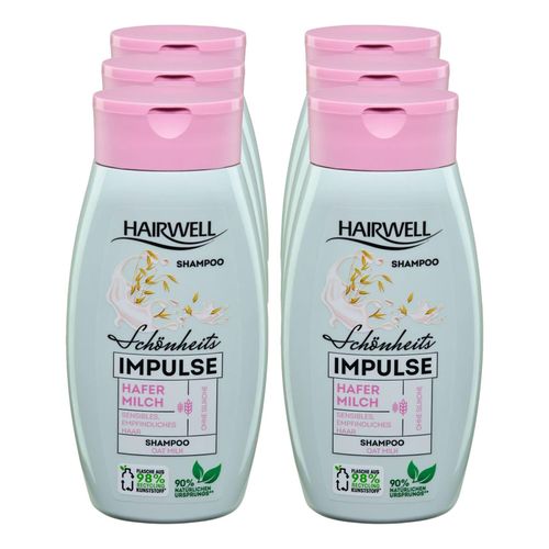 Hairwell Shampoo Hafermilch 250 ml, 6er Pack