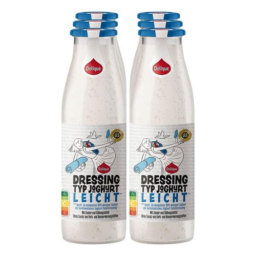 Delique Salatdressing Joghurt light 500 ml, 6er Pack