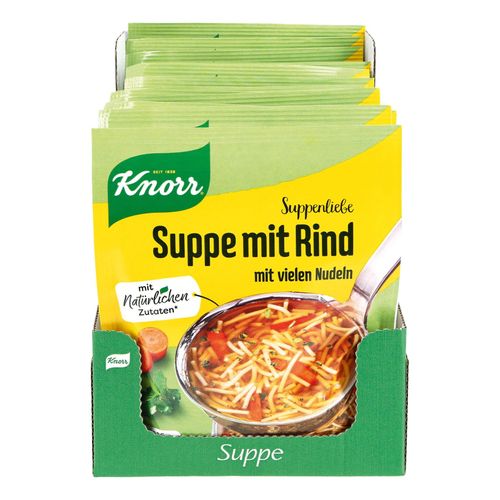 Knorr Suppenliebe Rindfleischsuppe ergibt 0,75 Liter, 14er Pack