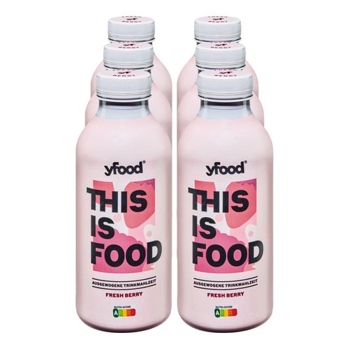 YFood Drink Fresh Berry 500 ml, 6er Pack