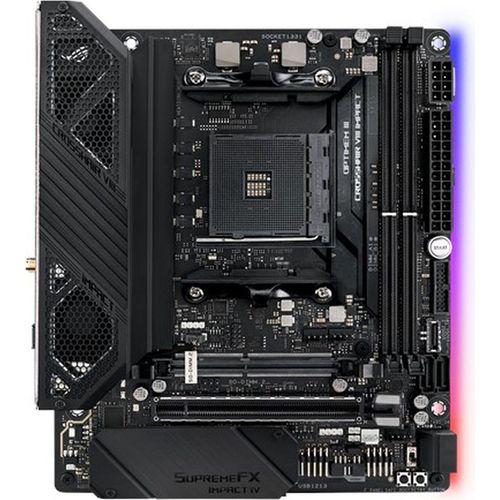 ASUS ROG Crosshair VIII Impact - Motherboard - ATX - Socket AM4 - AMD X570 Chipsatz - USB-C Gen2, USB 3.2 Gen 1, USB 3.2 Gen 2 - Gigabit LAN, 2.5 Gigabit LAN - HD Audio (8-Kanal)