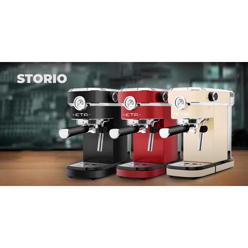 ETA Siebträgermaschine STORIO ETA618190030 Retro rot, 1350W, max.20 bar, Thermoblock