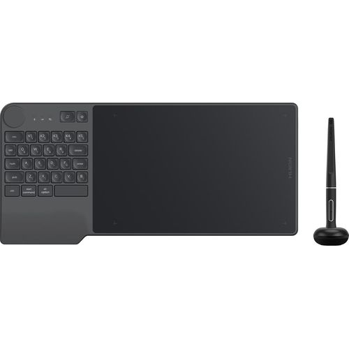 Grafiktablett HUION Inspiroy Keydial KD200, USB-C, Bluetooth, Metallgrau