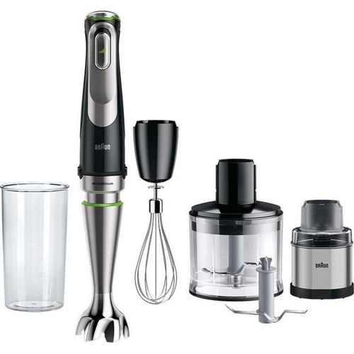 Braun | MQ9138XI MultiQuick 9 | 1200 W | Stabmixer | Stabmixer | Anzahl der Geschwindigkeiten 3 | Zerkleinerer | Eiscrushen | Schwarz/Edelstahl