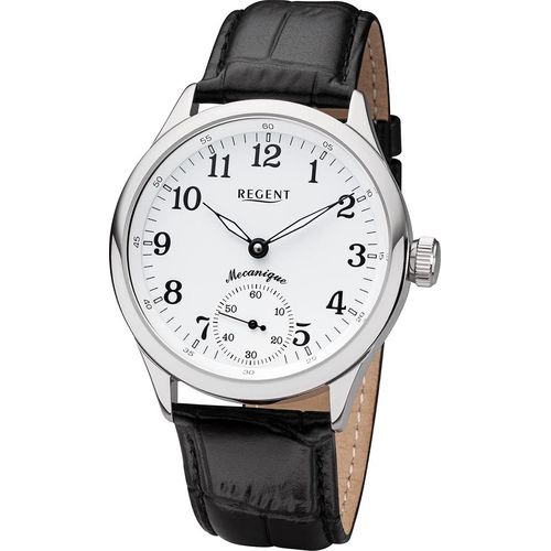 Regent Herren Uhr Lederarmband GM-2117 Lederband Armbanduhr Analog schwarz URGM2117