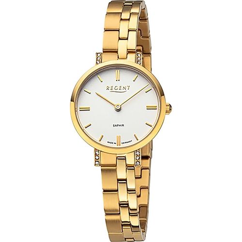 Regent Metallband Damen Uhr GM-2122 Armbanduhr Quarz gold Metallarmband D2URGM2122